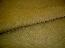 Closeup of folded Fabric Warehouse Outlet Clearance Sale P Kaufmann Polka 805 Tobacco Faux Suede for Home Decor
