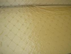 angle view Pattern Elegante Diamond Design with Embroidery Color 3 Gold Drapery Fabric by the yard