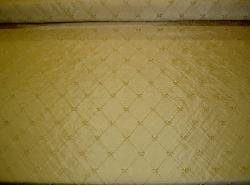 Table view Pattern Elegante Diamond Design with Embroidery Color 3 Gold Drapery Fabric by the yard