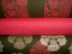 Porter & Stone Fabrics Brompton and Portebello Pink with Jefferson Linen Fuschia Coordinates