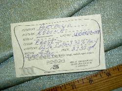 Schindlers Fabrics and Upholstery Shop Tag for this discount designer upholstery fabric