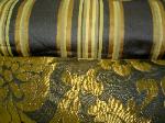 Portfolio Sweden Onyx and Edisto Onyx Stripe Drapery Fabric Coordinates