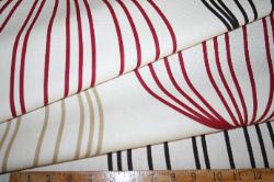Pattern and texture closeup of this discount interior decorating fabric at Schindler's - Prestigious Textiles Pattern Orbital Color Ruby Interior Decorating Fabric