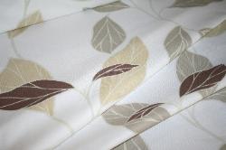 Prestigious Textiles Pattern Shadow Leaf Color Natural Interior Decorating Fabric Folded View