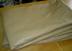Tan Leather Hides on Sale from Upholstery Shop Workroom Buyout for Designing Cheap