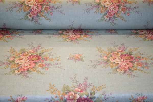 Design Cheap with Ralph Lauren Design Closeout Cheval Floral Rustique Color Teal Home Decor Fabric on sale - click to order