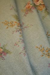 Ralph Lauren Design Closeout Cheval Floral Rustique Color Teal Home Decor Fabric draped 2