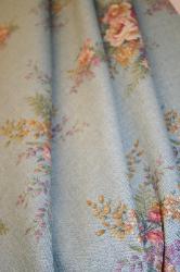 Ralph Lauren Design Closeout Cheval Floral Rustique Color Teal Home Decor Fabric draped 3