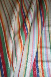 Ralph Lauren Design Closeout Didier Stripe Multi Color Cotton Linen Blend Fabric draped