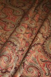 Draped image of Ralph Lauren Design Closeout Hera Paisley Color Champagne Home Decorating Fabric