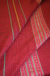 Ralph Lauren Design Closeout Padma Stripe Color Red Jet Cotton Wool Linen Fabric draped