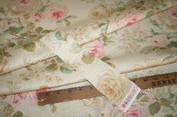 Swatch of Ralph Lauren Design Closeout Woodstock Floral Color Cameo Home Decorating Fabric
