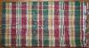 Design cheap with this Red Green Yellow Tan Moire Plaid Cotton Poly Upholstery Weight Fabric Remnant