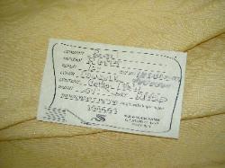 shop tag of this fabric at Schindler's Fabrics and Upholstery Shop