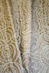 Drape middle Robert Allen Fabrics Design Time Loop II Storm Upholstery Weight Discount Fabric U011008-003