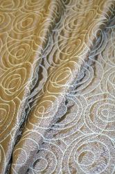 Drape left Robert Allen Fabrics Design Time Loop II Storm Upholstery Weight Discount Fabric U011008-003
