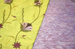 Silk Discount Designer Home Decor Coordinates Embroidery Color NF-21 & Indian Ocean Color 5023 at Schindler's Fabrics