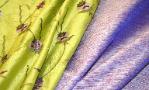 Silk Discount Designer Home Decor Coordinates Embroidery Color NF-21 & Indian Ocean Color 5023 - click for additional pictures