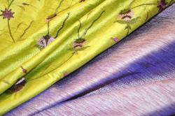 Silk Discount Designer Home Decor Coordinates Embroidery Color NF-21 & Indian Ocean Color 5023 at Schindler's Upholstery and Fabric Shop, Inc.