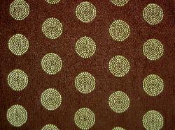 Chenille Dots in Circles on Dark Brown Swavelle Mill Creek Pattern Chatter Color Grasshopper Furniture Upholstery Fabric