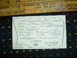 Schindler's Fabric and Upholstery Shop Tag Information of fabric