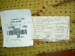 Shop tag for this fabric at Schindler's Fabrics and Upholstery Shop