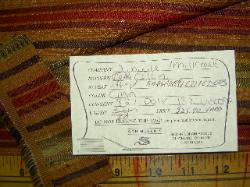 Schindlers Fabrics and Upholstery Shop Tag for this discount designer multipurpose fabric