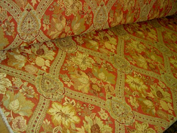 Swavelle Mill Creek SMC Pattern Dolabella Crimson Chenille Upholstery Fabric U071907-001 - click to order