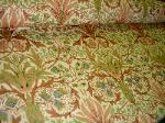 World Linen Fabrics 100% Linen Birds of Paradise Camel - click for more images