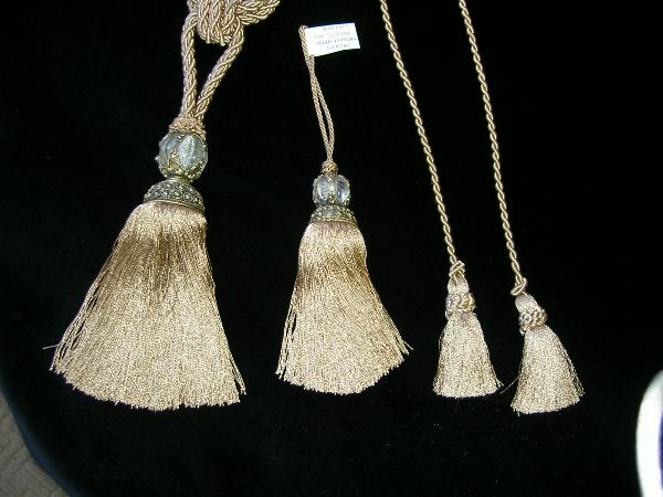 Dark Sand Tassel Drapery Chair Tie-Backs