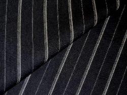 85% Cotton, 15% Wool, woven stripes, repeat 2.25